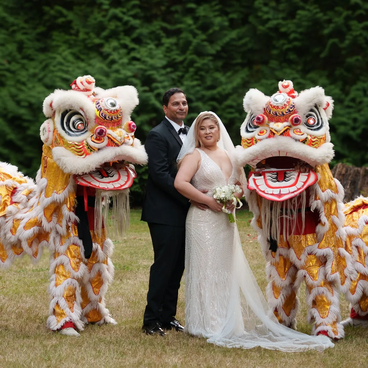 Lion dance at Susannah's wedding